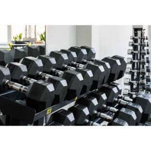 Гантель гексагональная обрезиненная PROFI-FIT 1 кг