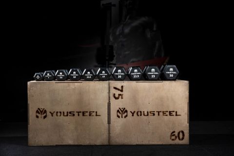 Гантели гексагональные с обрезиненной ручкой YOUSTEEL