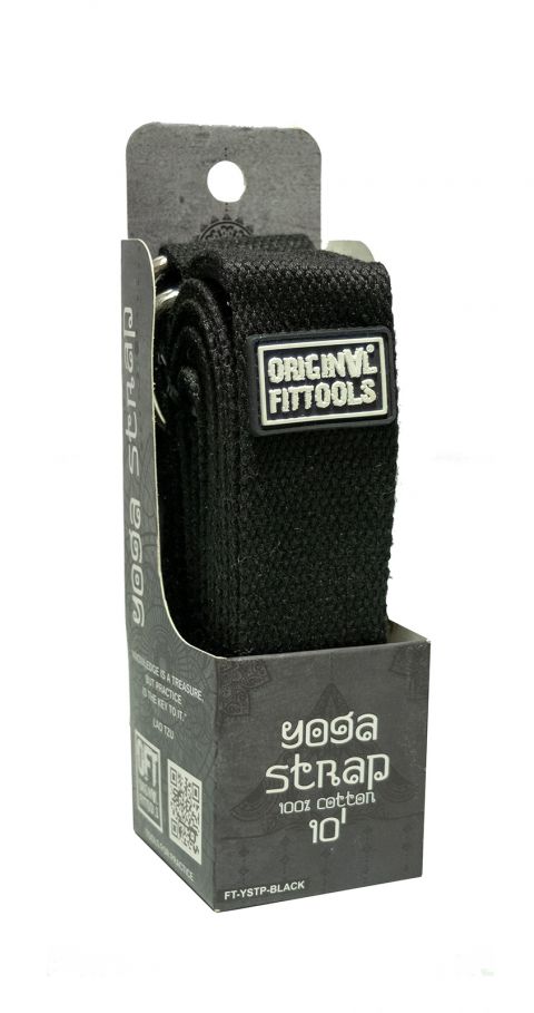 Ремень для йоги Original FitTools 304 см (черный)