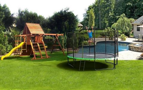 Батут Eclipse Inspire 8 FT (2.4 метра) с сеткой и лестницей